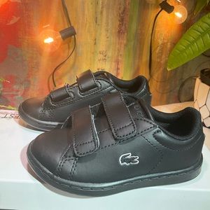 Lacoste Unisex-Baby Carnaby Evo Bl Little Kid Sneaker, Black, 8.5 M US Toddler